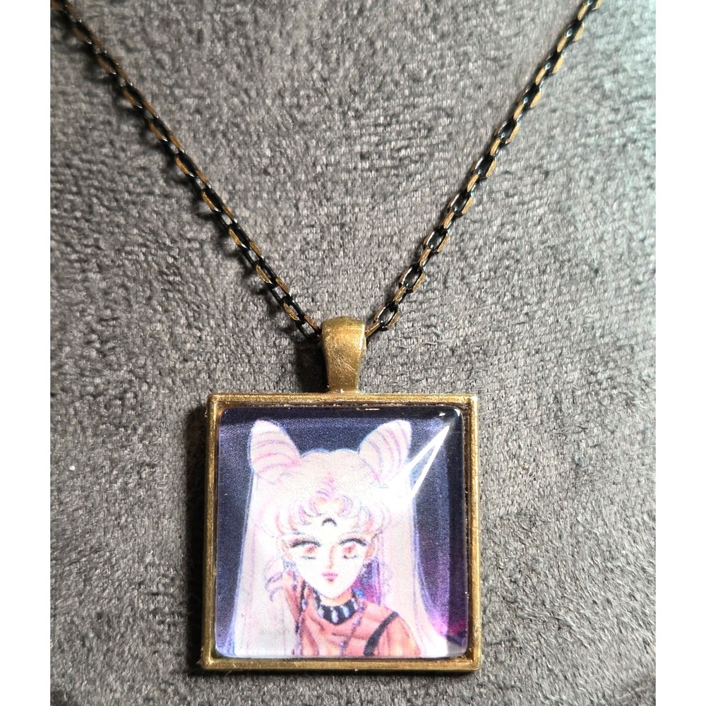 Pendant Necklace Wicked Lady Anime Dark Lady Black Moon Clan Magical Schoolgirl